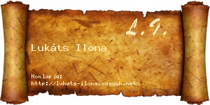 Lukáts Ilona névjegykártya