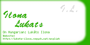 ilona lukats business card